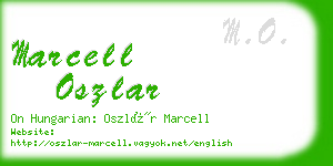 marcell oszlar business card